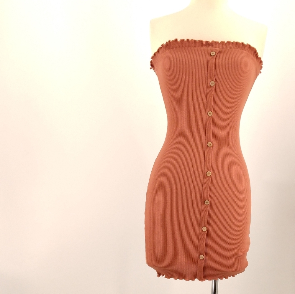Better Be Knit Dress Rust sleeveless Sz. S